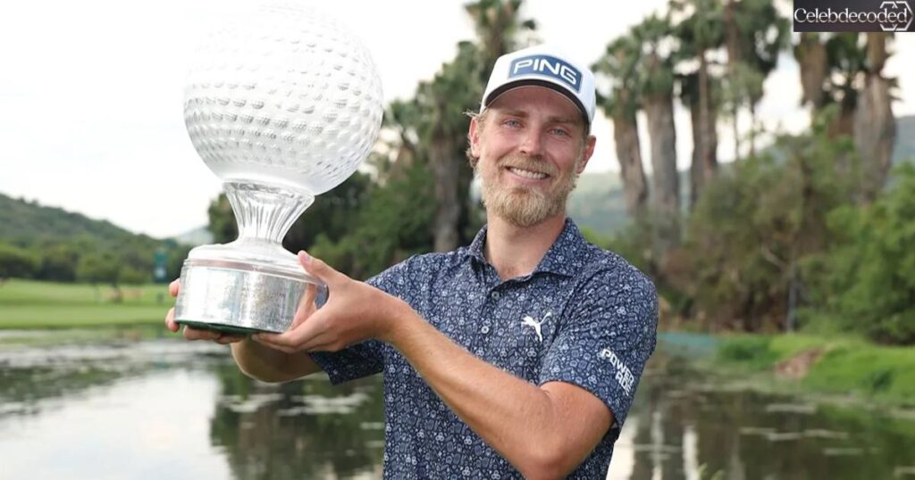 Kristoffer Reitan with Nedbank Golf Challenge Trophy